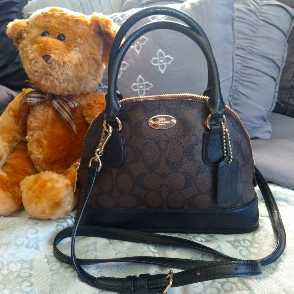 Coach Signature Mini Cora Dome Crossbody Bag